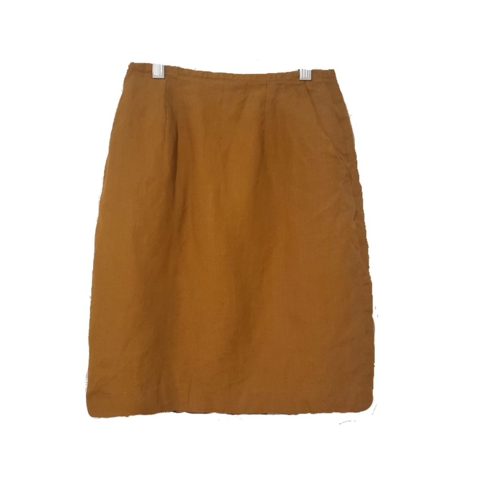 Ellen tracy Pencil Skirt 4p dark mustard yellow